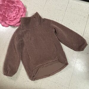 LULULEMON Sz 4 Smoky Topaz Warmth Restore Pullover Funnel Neck Sherpa Teddy Bear